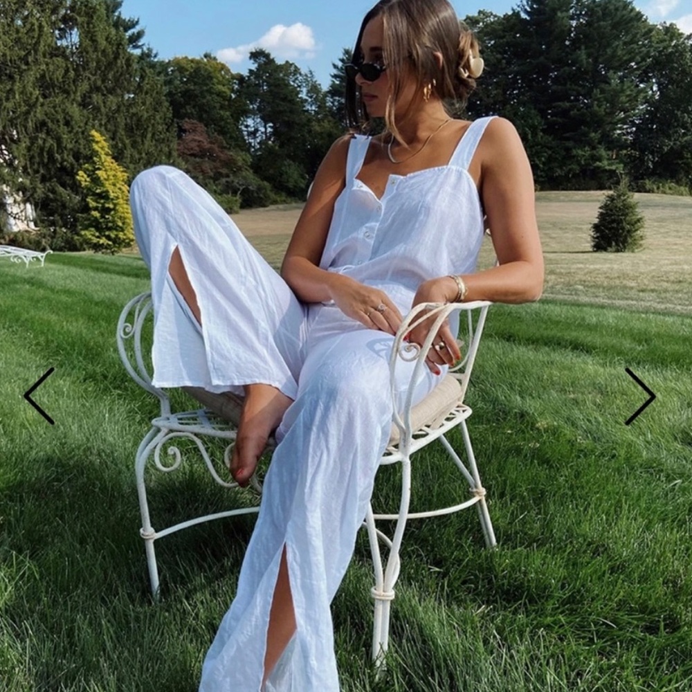 NWT WeWoreWhat Linen Jumpsuit
